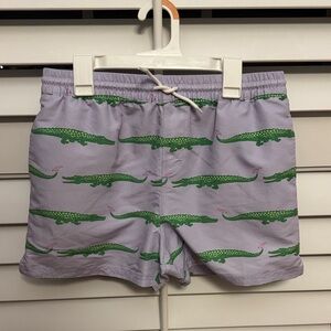 The Beaufort Bonnet Company Green Alligator Print Kids Shorts